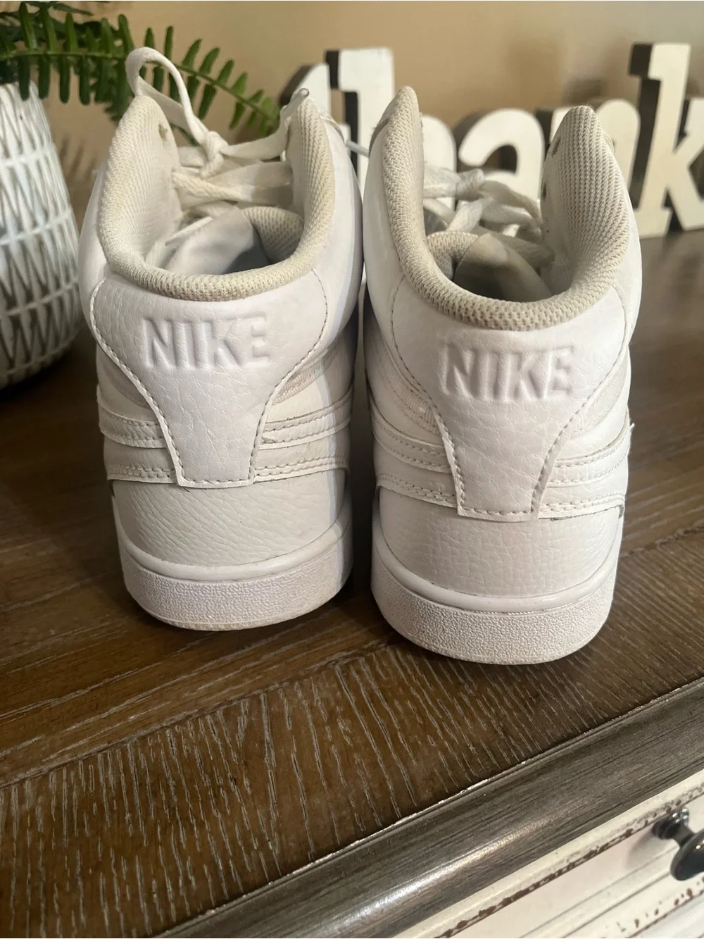 Nike Court Vision Mid Men's White Basketball Shoes, DN3577-100 Size 9
